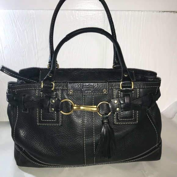 Coach Handbags - Coach HAMPTON black satchel 10529